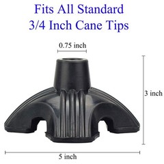 Standing Quad Support Cane Tip Mobility Quadpod Walking Stick Base Stabilizer