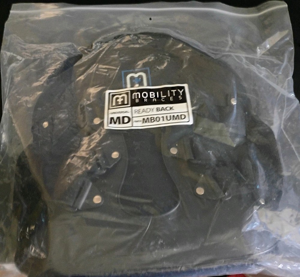Mobility Braces Ready Back Universal Size Medium Back Brace MBO1UMD Black New