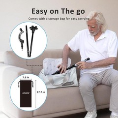 REHAND Adjustable Walking Cane for Seniors Adults – Ergonomic 36.0″, Black