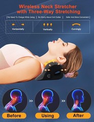 Estirador De Cuello Para Aliviar El Dolor Almohada Calentada Tracción Cervical