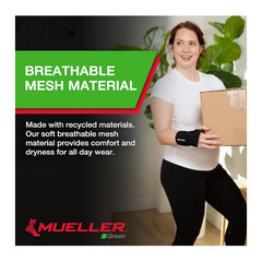 Mueller Wrist Brace Green Fitted Carpal Tunnel Relief