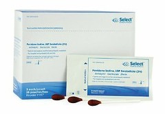 Select Impregnated Swabstick 4in 10% Povidone-Iodine Sterile, Box of 75