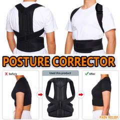 Copper Compression Posture Corrector – Adjustable Posture Support Back Brace