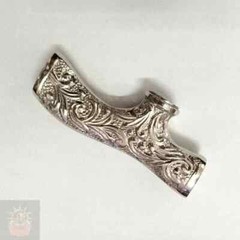 Handmade Wooden Walking Cane Elegant Brass Floral Derby Handle Only Engraved Art