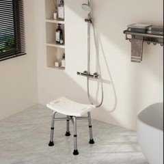 Adjustable Shower Chair 350Lb Bath Seat Non-Slip Adjustable Shower Stool Bench