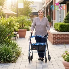 NOVA Rollator Walker Seat & Backrest Cover Set – Aloha Blue
