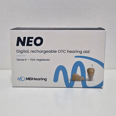 MDHearing NEO Series R Digital Rechargeable OTC ITC Hearing Aids, Kit