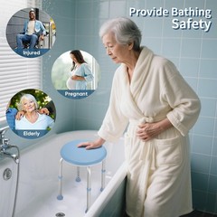 Adjustable Swivel Bath Seat Shower Chair for Tub & Shower – Elderly & Disabled U