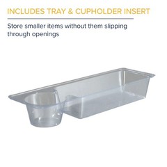 Medical Walker Basket with Plastic Insert Tray and Cup Holder, Aluminum