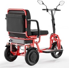 700W 3-Wheel Foldable Senior Mobility Scooter 20Miles 15mph W/O Airplane Battery