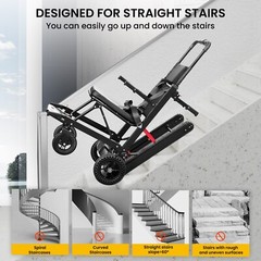Large Wheel Motorized Climbing Wheelchair Stair Lifting Chair Elevator Disabled