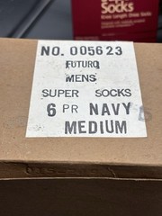 Vintage Men’s Navy Futuro Super Socks Firm Support 21 mm/Hg Compression Med READ
