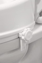 PEPE Mobility Raised Toilet Seat with Lid for Elderly 4″ High, Fits Round and El