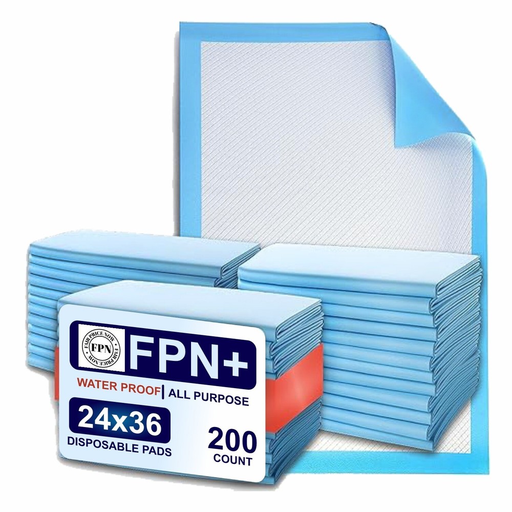 Disposable Incontinence Pee Pads 24×36″ Adult Ultra-Absorbent Pads XLarge 200 Ct