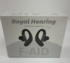 Royal Hearing F-AID Bluetooth Hearing Aid BTE Black Rechargeable Both Ears