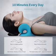 Cervical Neck Pillow stretcher Traction Device Brace Support Pain Relief Massage