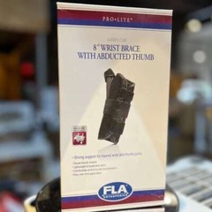 FLA Pro-Lite Airflow 8″ Wrist Brace w/Abducted Thumb Black Left Small/Medium