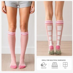 Compression Socks for Knee High Socks for Sports Yoga Pink