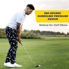 Copper Golfer Tennis Elbow Brace Support Compression Sleeve Arthritis Tendonitis
