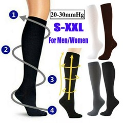 3x Full Toe Compression Socks Diabetic High Support Socks For Circulatory 5-16