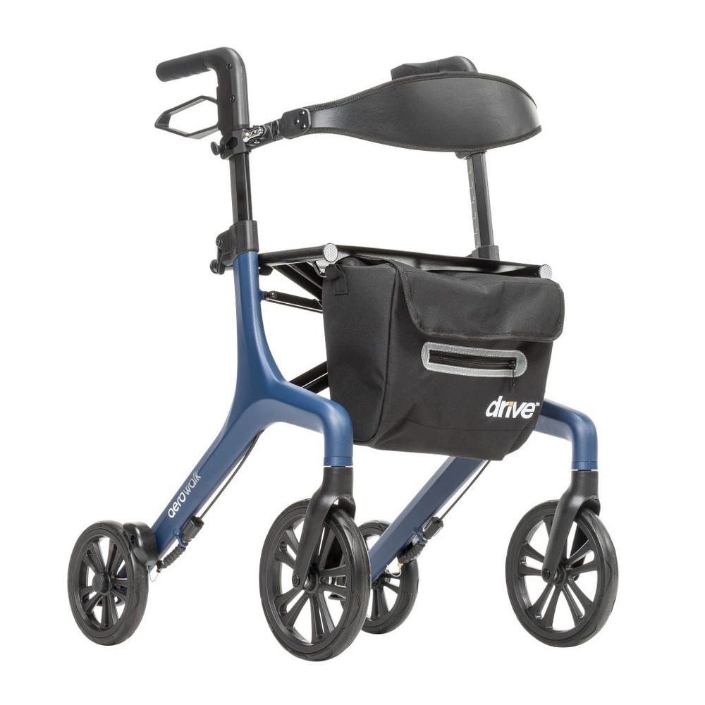 Drive Medical AeroWalk Ultra-Lite Rollator, Blue, Standard style. Only 6.9Kg
