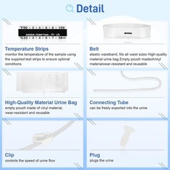 Urine Test Complete Kit – 2 to 4 Oz Concealed Sample Bag with Adjustable Belt, T