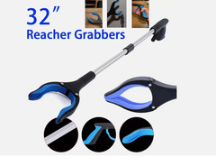 Grabber Reacher Tool 32 Inch Foldable Pick Up Stick with Strong Grip, Magnetic