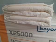 1 single sample XP5000 Beyond Overnight Plastic backed adult diaper