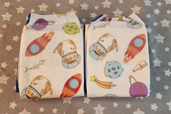 Bambino Catstronaut Medium Adult Baby Diaper – Plastic Backing – Pack of 2 ABDL