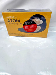 Audien Atom One OTC Hearing Aids Wireless, Rechargeable, Beige*New