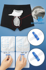 Male Wearable Incontinence Pants Urinal Leg Bag Silicone Urine Funnel Collector