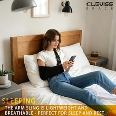 Arm Sling Shoulder Immobilizer, Shoulder Sling for Torn Rotator Left Black