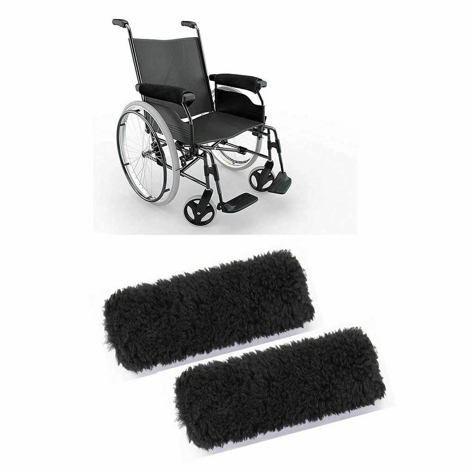 2Pcs Soft Wheelchair Armrest Pads Non-Slip Support for Office Chair