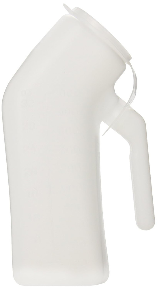 Grafco Male Urinal with Lid, 32 Oz/1000 Ml Capacity, Medical Urine Bottle for Me