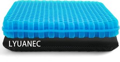 Gel Seat Cushion Long Sitting 16.5x 14.5 x 2.4in Extra Thick＆Soft Gel Cushion