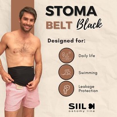 Ostomy Belt for Men & Women | Black | Ostomy Bag Covers | Ostomy Pouch Covers