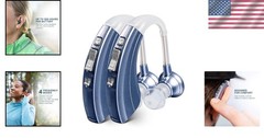 Blue Rechargeable Hearing Devices – Active Noise Control