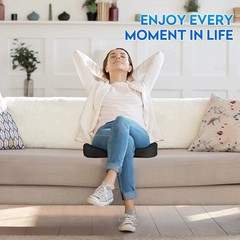 Seat Cushion, Memory Foam Chair Pad Cushion for Back Tailbone Pain Relief Black