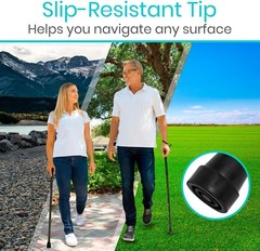 Vive Folding Cane – Foldable Walking Cane for Men, Women – Fold-up, Collapsible,