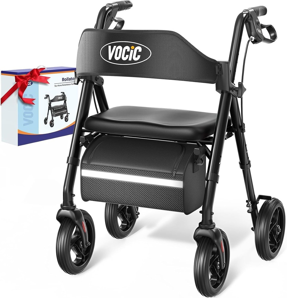 Z21 Lightweight Rollator Walker Shiny Black