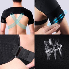 Kuangmi Adjustable Back Shoulder Corrector Support Brace Belt Posture Therapy