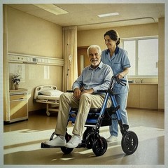 2 in 1 Rollator Walker & Transport Chair, Folding, 450 Lbs, 10” R/8” F Wheels