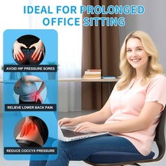 Gel Memory Foam Wheelchair Seat Cushion,Bed Sore Cushions for Butt,Pressure S…