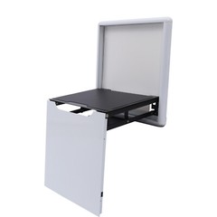 Folding Chair Wall-Mounted L-shaped Shoe-Changing Stool Seat Chair for Entryway