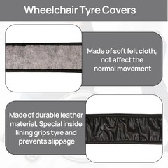 2 PCS Wheelchair Tyre Covers for Wheelchair Tires 24’’ Non-Slip Wheelchair Wheel