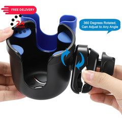 Accmor 2-in-1 Wheelchair Cup Holder, Walker Holder with Large, Black Blue