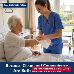 Adult Wipes for Elderly – 720 Count Extra Large 8″x13″ Disposable Washcloths Rin