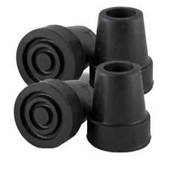 Reinforced Rubber Cane Tips, Black, 5/8″ Inch, Pack of 4 Counts