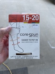 Core-Spun By Therafirm Gradient Compression Support Socks 15-20 mmHg NEW Small