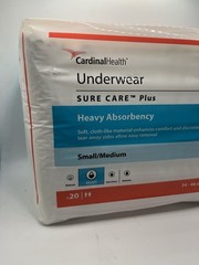 Cardinal Health SURE CARE™ Plus Heavy Absorbency Underwear – Small/Medium